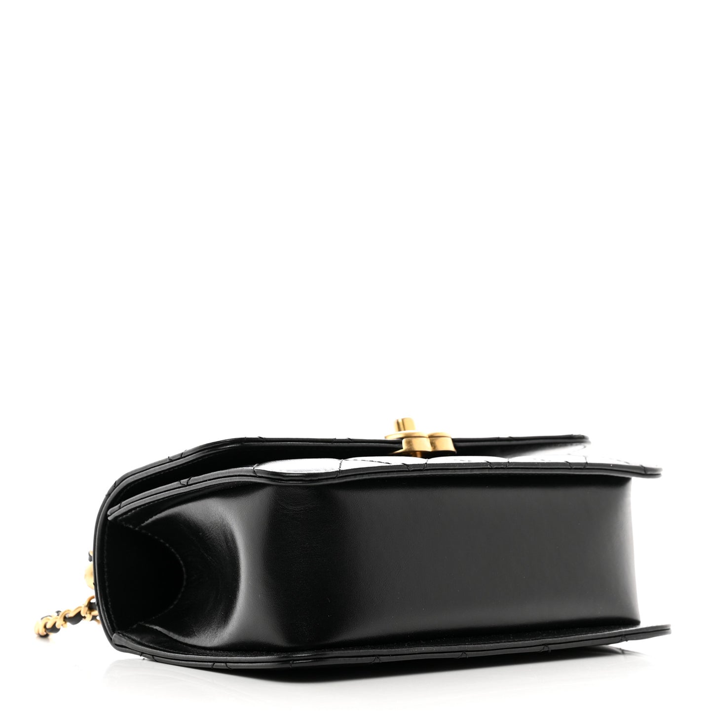 Calfskin Quilted Mini Perfect Fit Flap Black