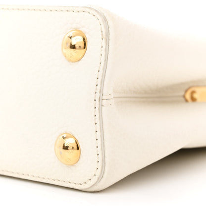 Louis Vuitton Taurillon Capucines BB Blanc Casse 10 of 12