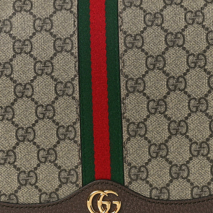 Gucci GG Supreme Monogram Web Small Ophidia Flap Messenger Bag Brown 8 of 13