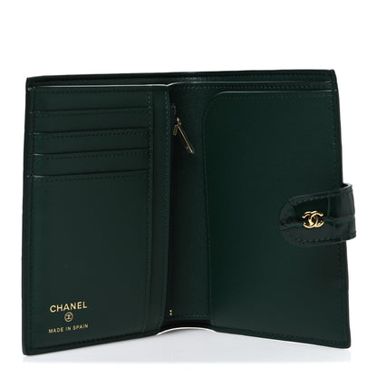 Chanel Calfskin Crocodile Embossed Crococo Passport Holder Emerald 5 of 8
