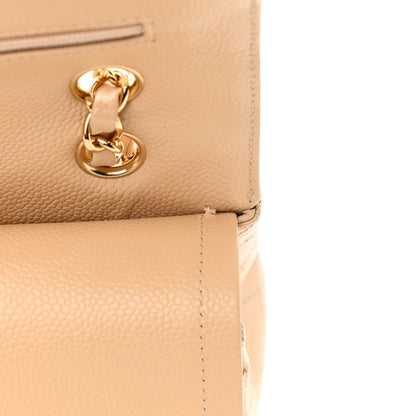 Chanel Caviar Quilted Medium Double Flap Beige 11 of 13