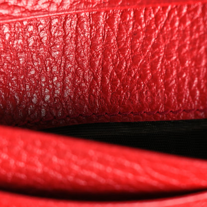 Gucci Monogram Dollar Calfskin Zip Around French Flap Wallet Beige Ebony Rosso 8 of 11