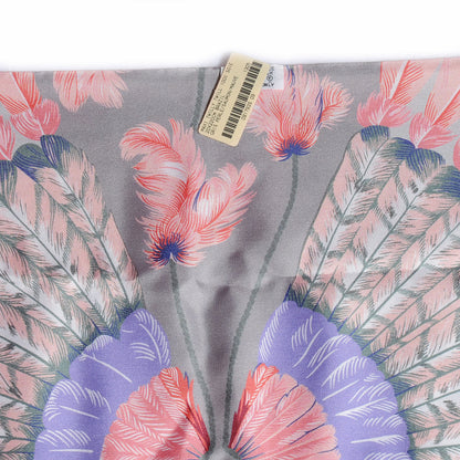 Hermes Silk Brazil Maxi Twilly NEW Grey 4 of 5