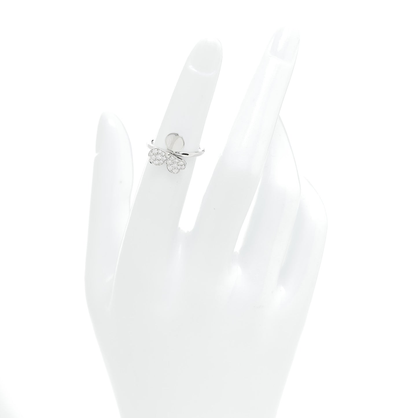Platinum Diamond Paper Flowers Ring 47 4