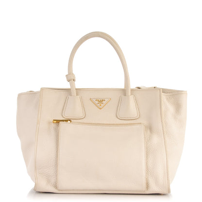 Prada Vitello Daino Shopping Tote Talco 1 of 10