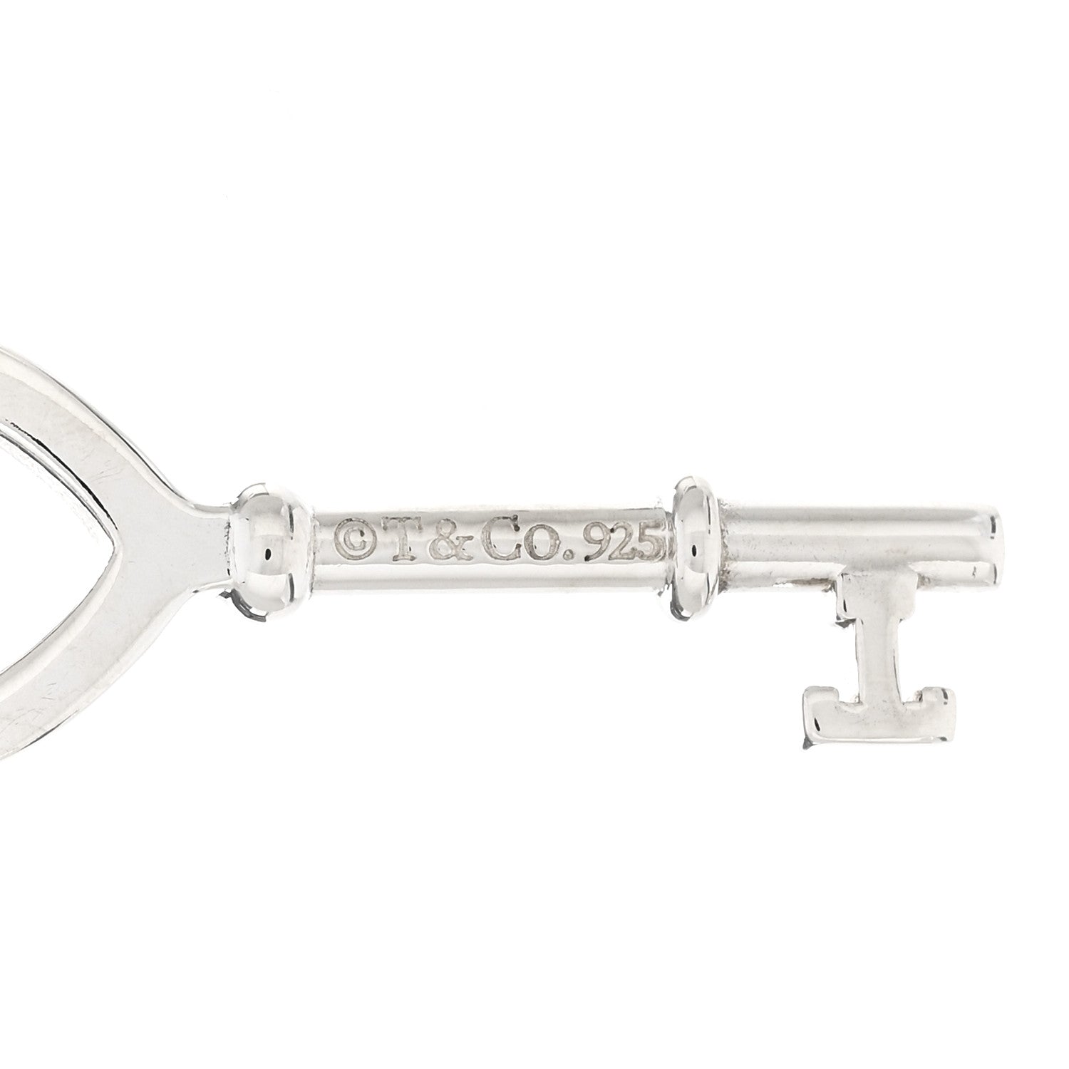 Tiffany Sterling Silver Mini Heart Key Pendant Necklace 3 of 3
