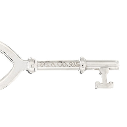 Tiffany Sterling Silver Mini Heart Key Pendant Necklace 3 of 3