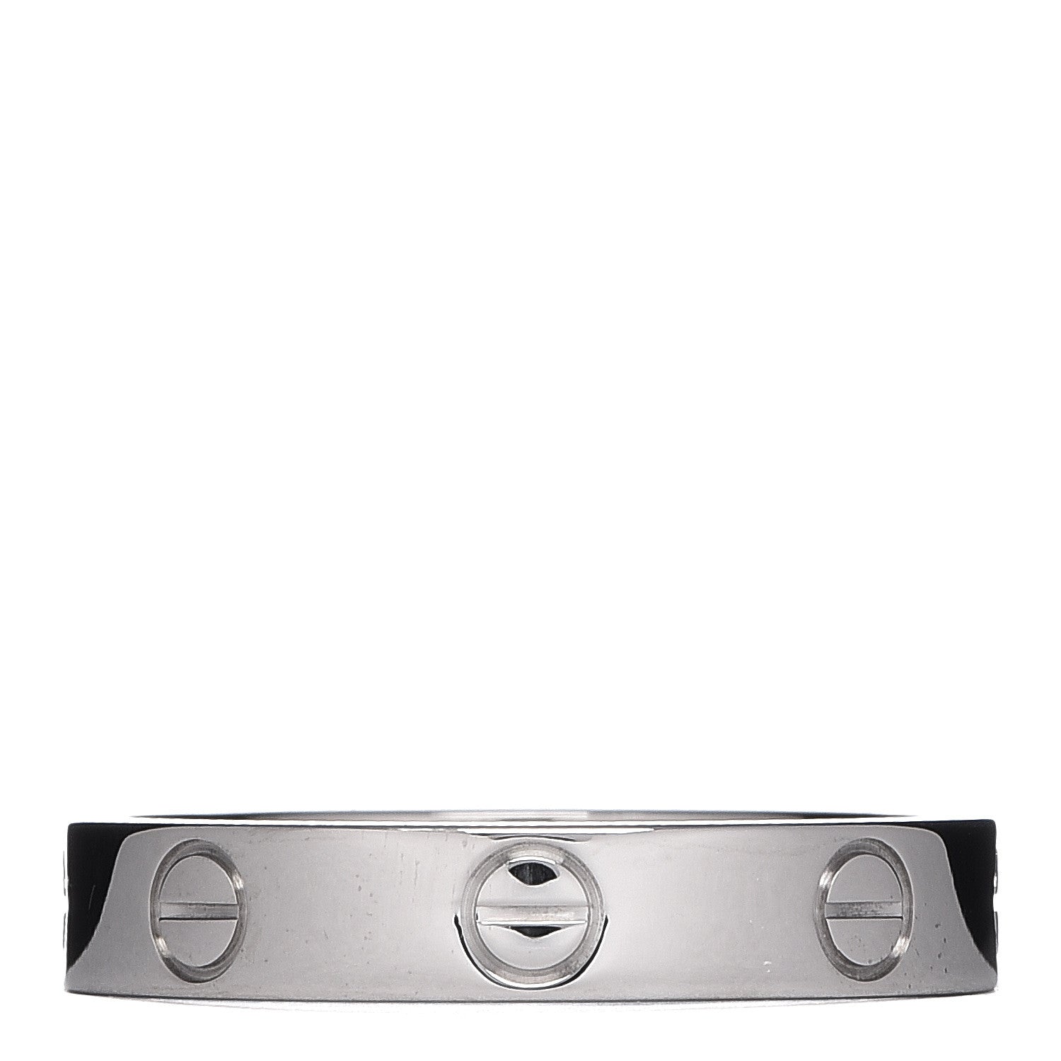 Cartier 18K White Gold 3.5mm LOVE Wedding Band Ring 52 6 3 of 5