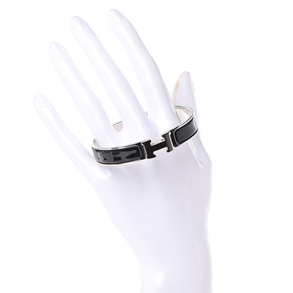 Hermes Enamel Narrow Clic Clac H Bracelet PM Black 2 of 5