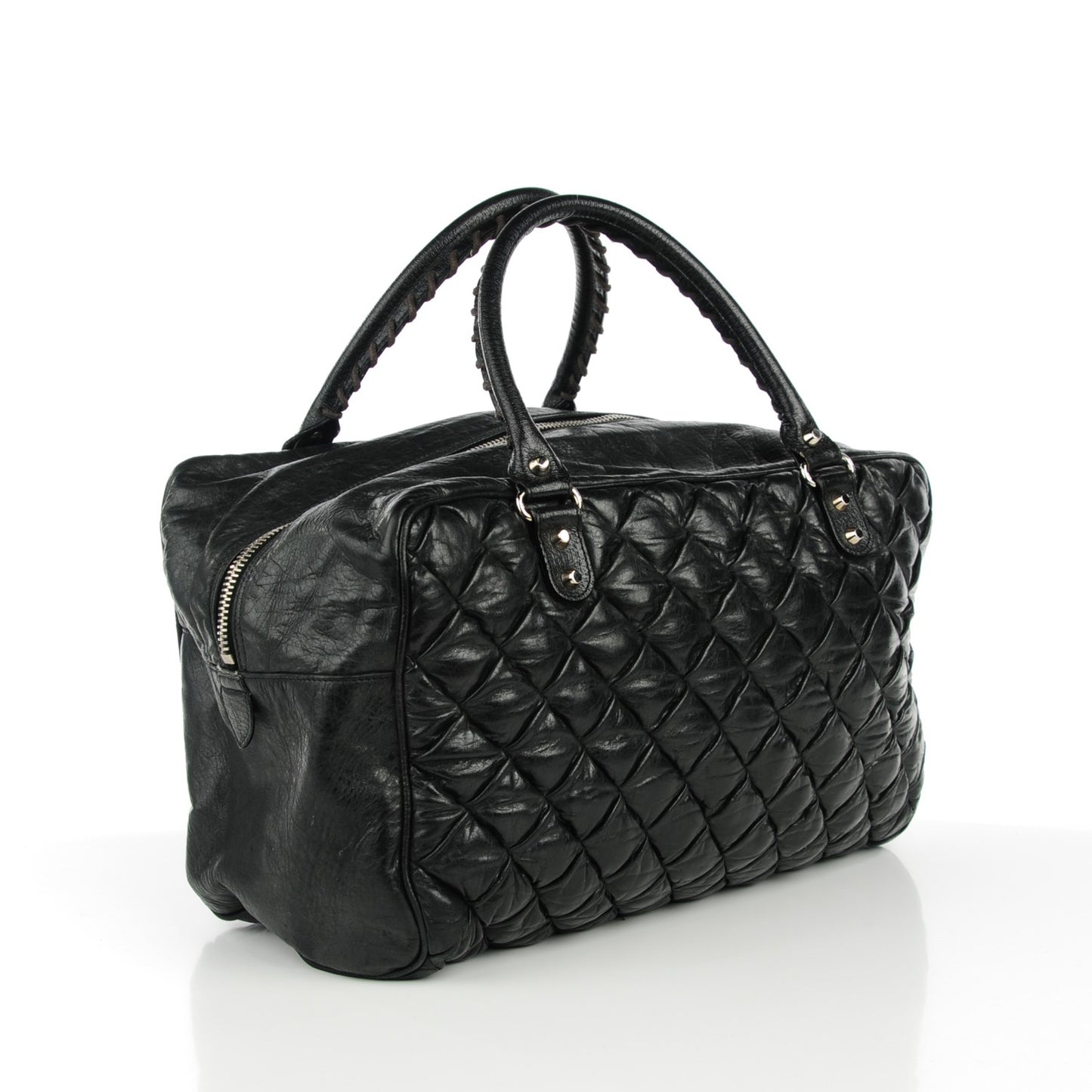 Chevre Quilted Matelasse MM Black
