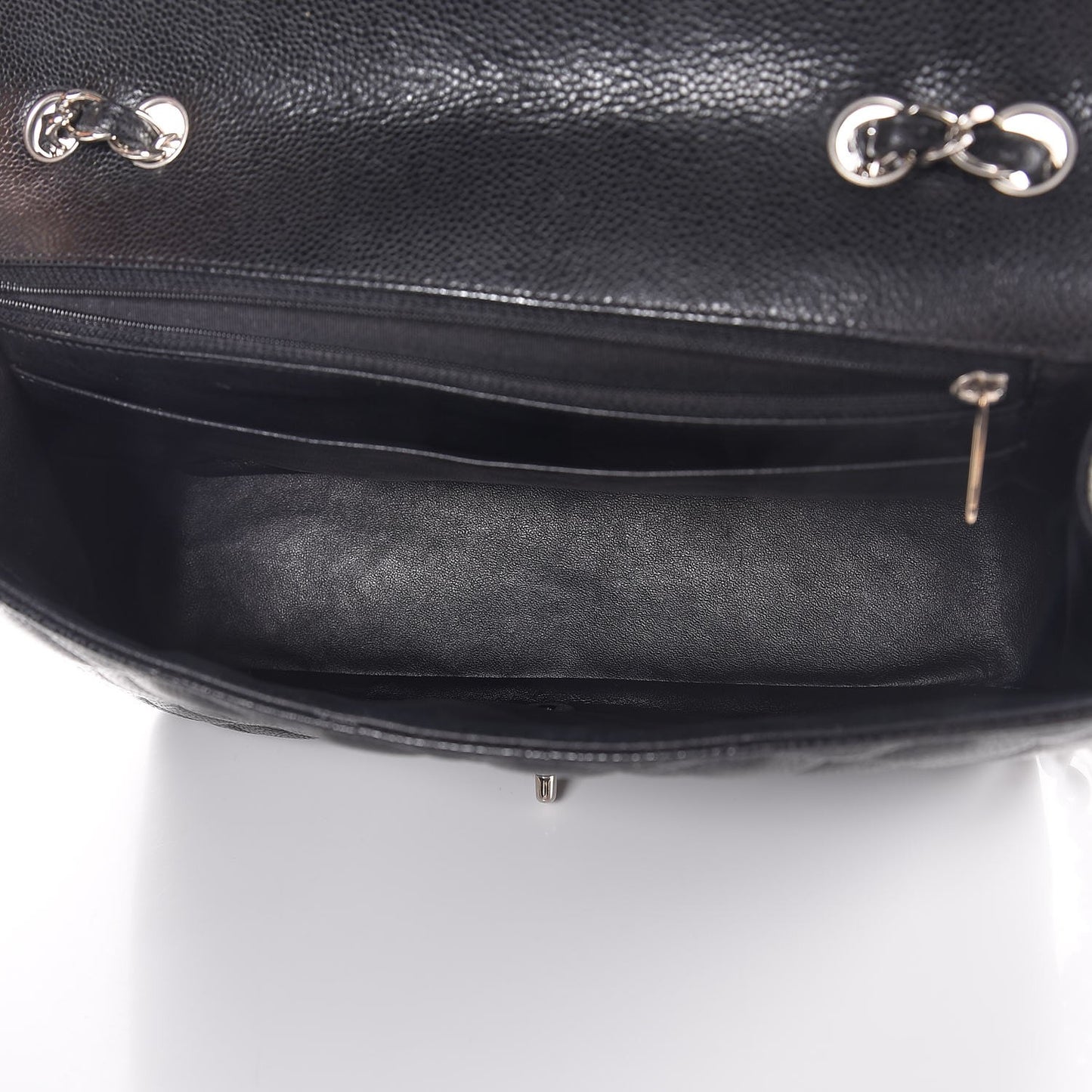 Caviar Quilted Jumbo Single Flap Black