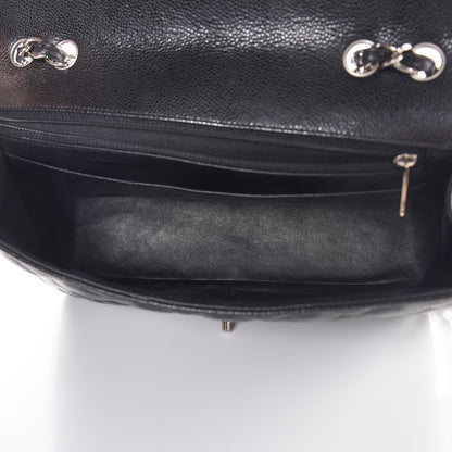 Chanel Caviar Quilted Jumbo Single Flap Black 5 of 9