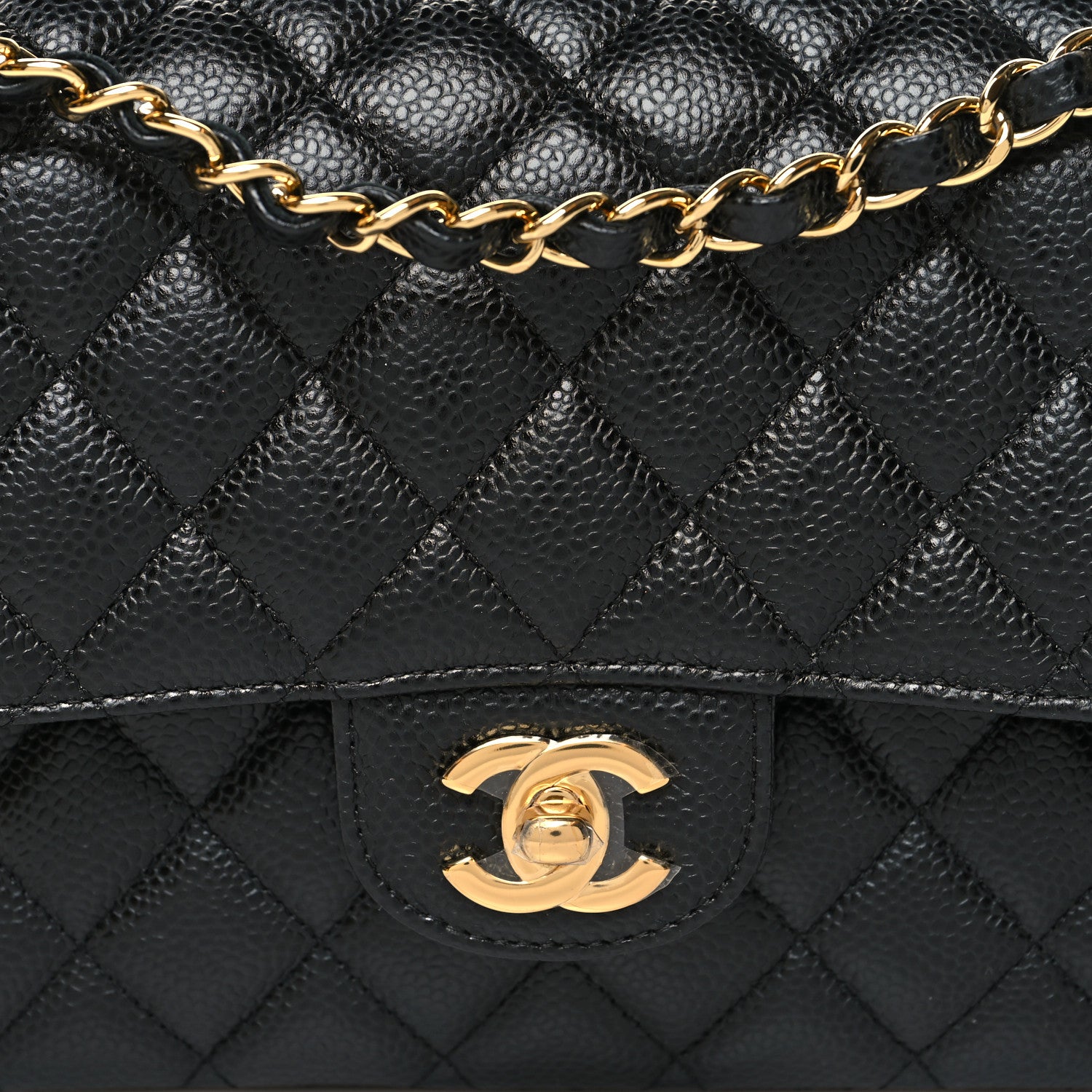 Chanel Caviar Quilted Medium Double Flap Black 8 of 11