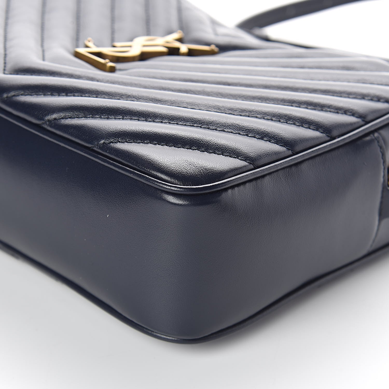 Saint Laurent Calfskin Matelasse Lou Camera Bag Navy 9 of 9