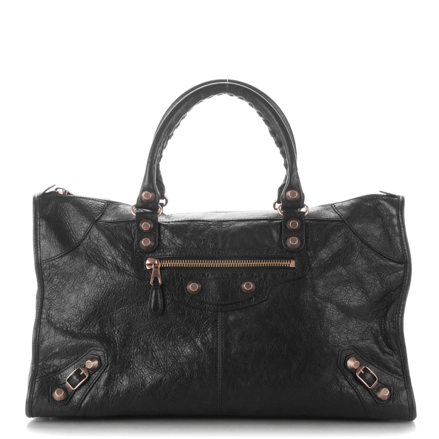 Agneau Giant 12 Rose Gold Hardware Work Black