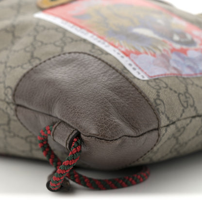 Gucci Soft GG Supreme Monogram Courrier Drawstring Backpack 9 of 10