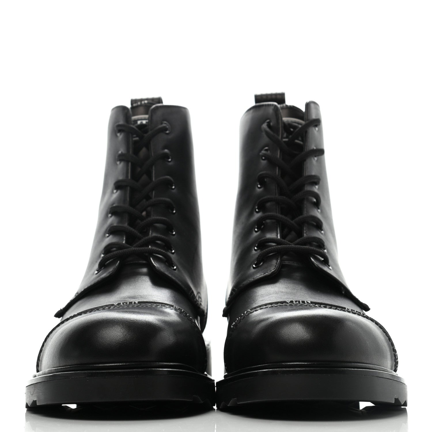 Valentino Garavani Calfskin Mens VLTN-Trim Combat Boots 44 Black 2 of 6