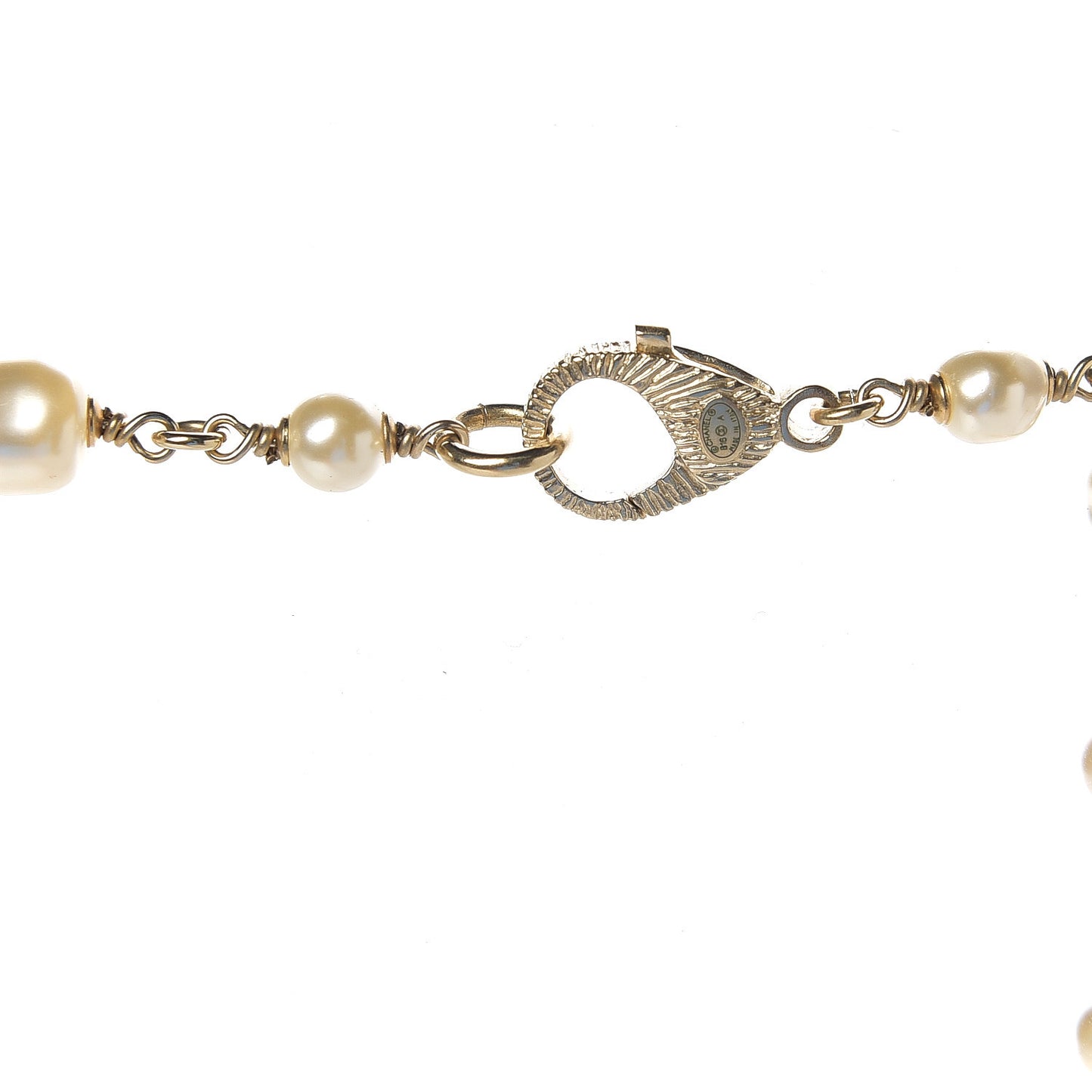 Graduated Baroque Pearl CC Long Necklace Gold