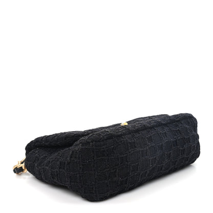 Chanel Tweed Quilted Medium Chanel 19 Flap Black Black 4 of 11