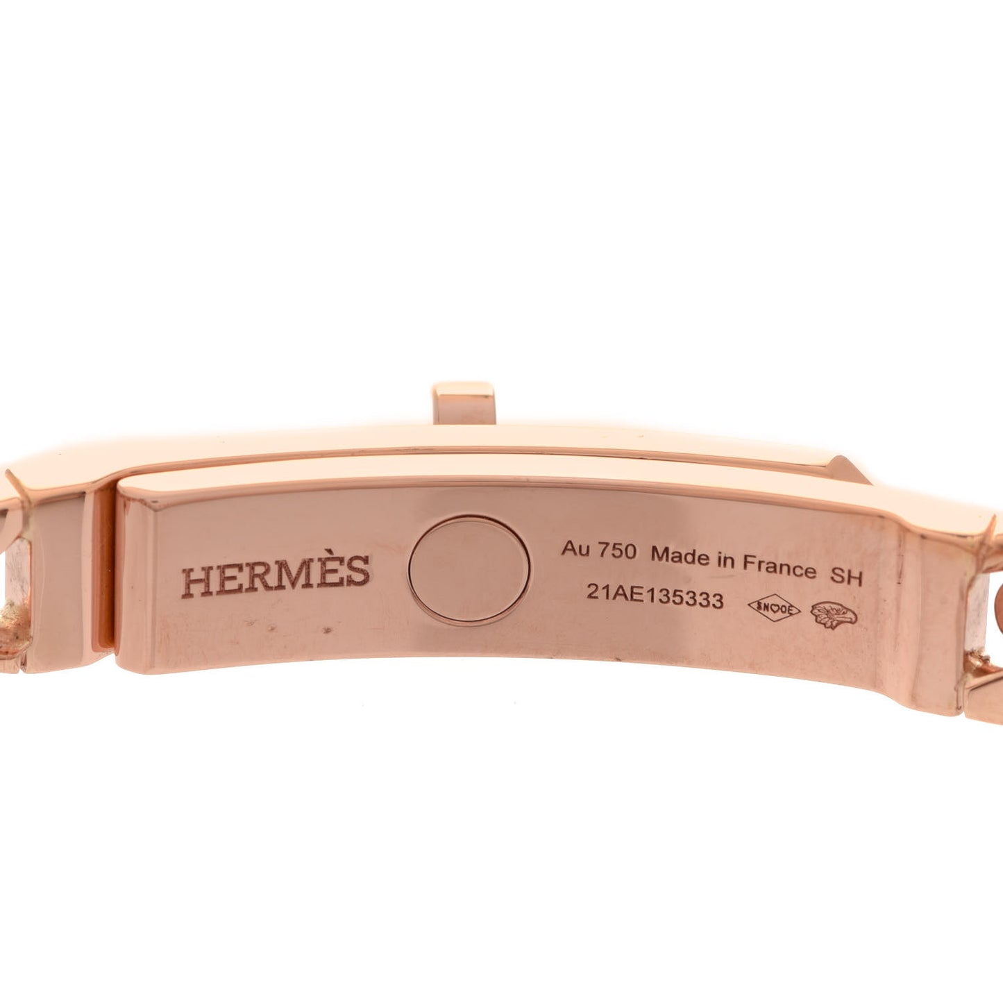 18K Rose Gold Diamond PM Kelly Gourmette Bracelet SH