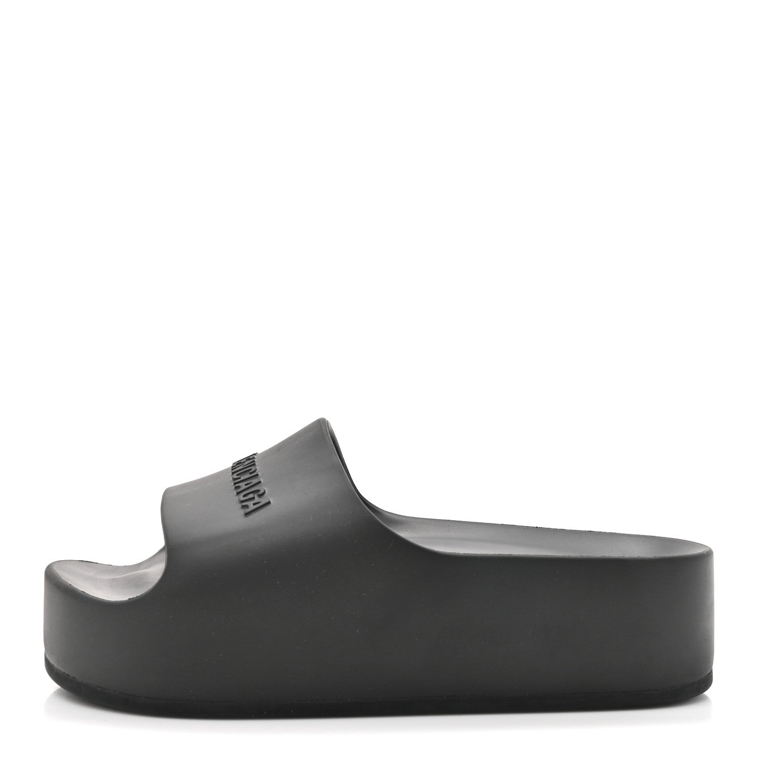 Balenciaga Rubber Chunky Platform Slide Sandals 35 Black 1 of 8