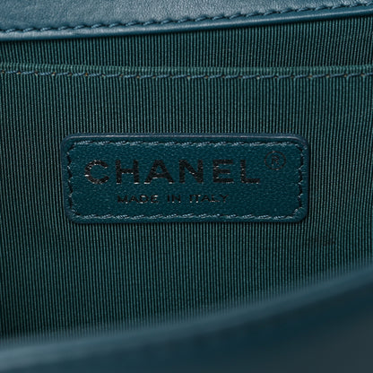 Chanel Calfskin Ombre Faded Quilted Medium Boy Flap Green 6 of 9