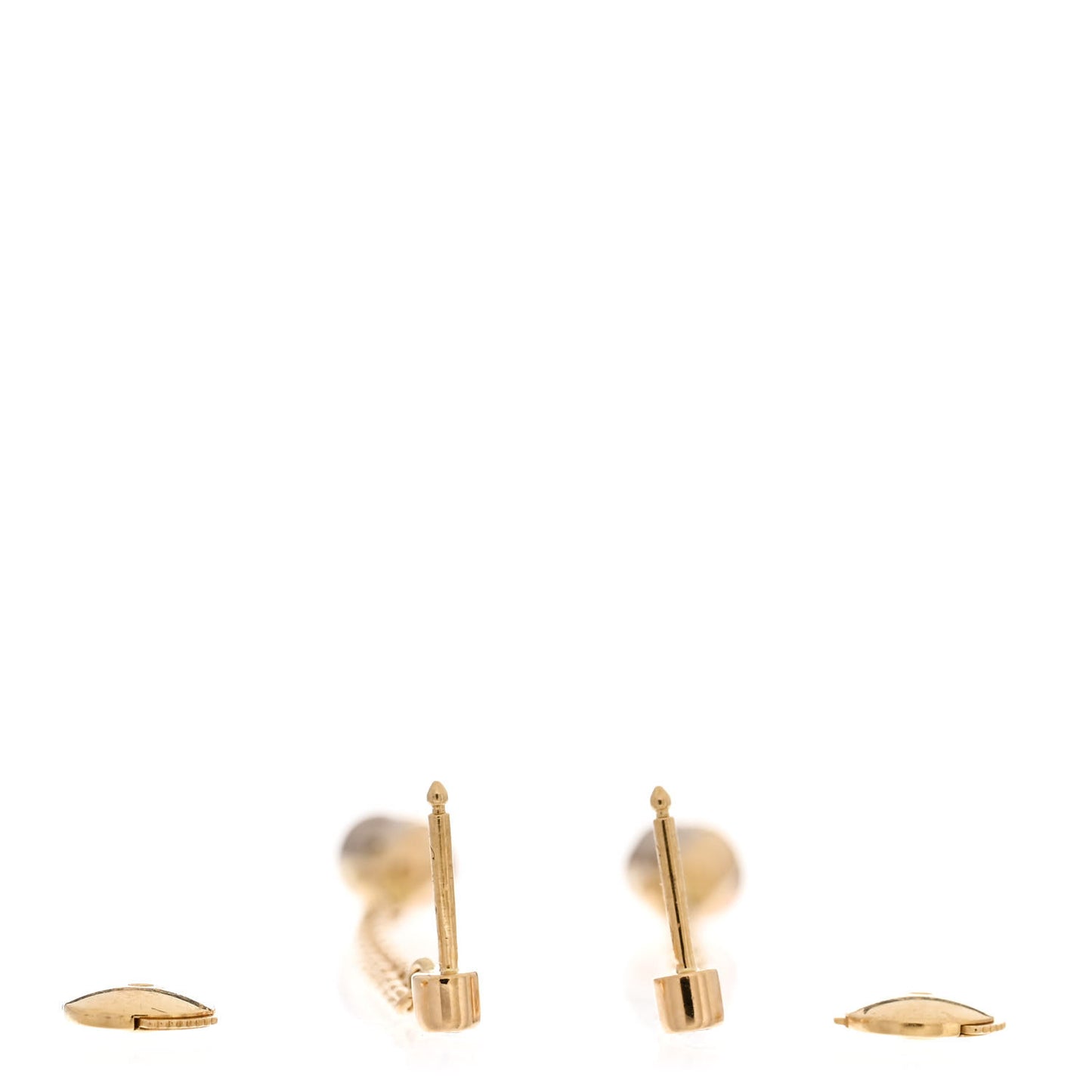 18K Pink Yellow White Gold Baby Trinity Drop Earrings