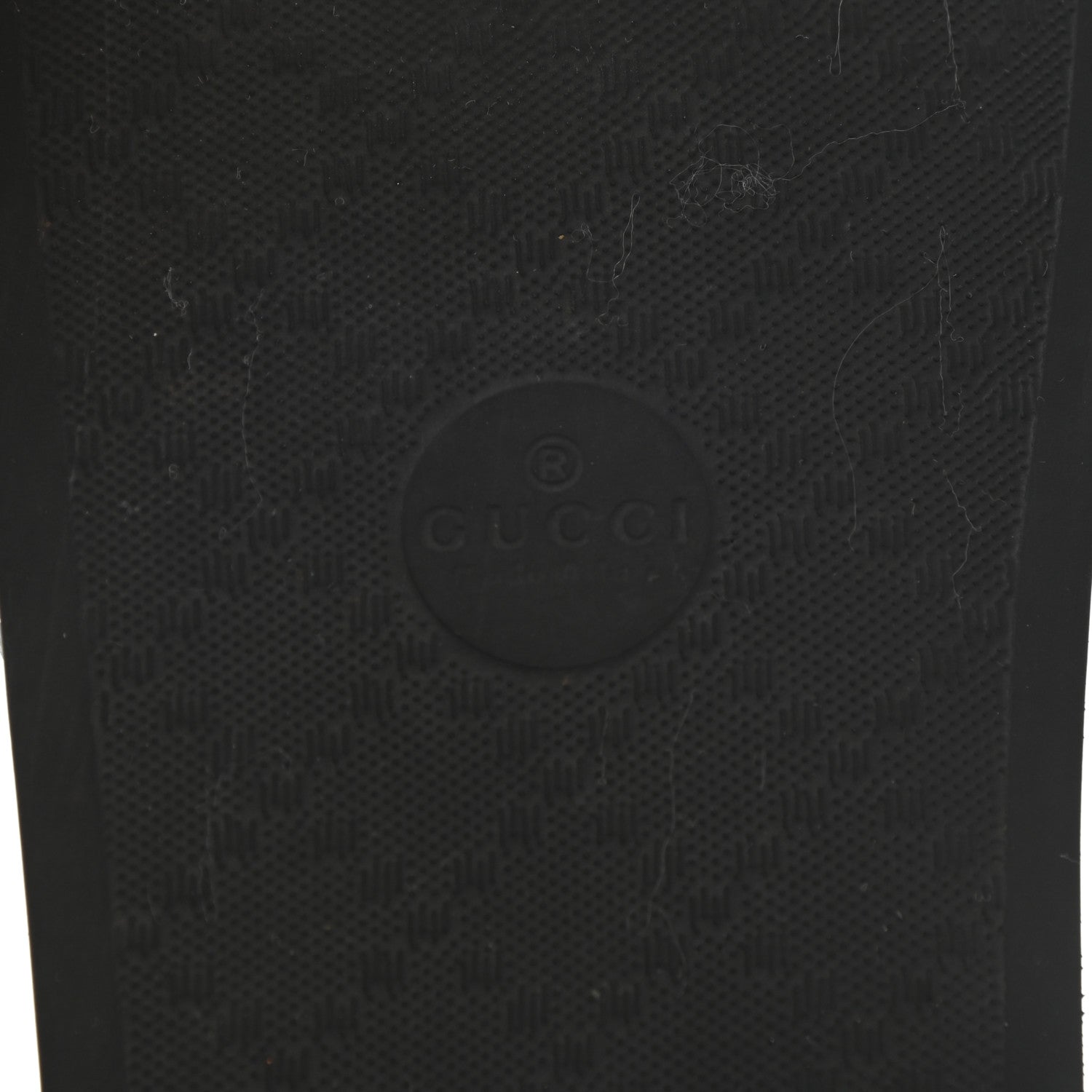 Gucci Rubber GG Monogram Perforated Womens Slide Sandals 40 Black 6 of 7