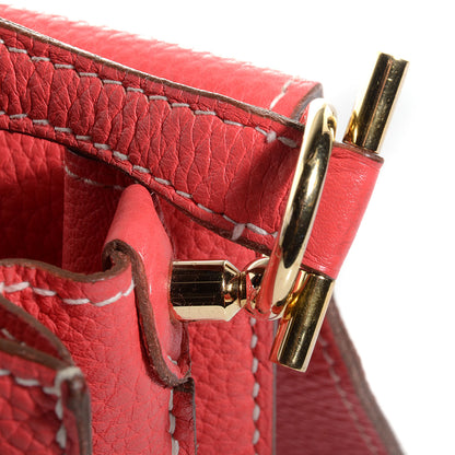 Hermes Taurillon Clemence Sac Roulis 23 Rose Jaipur 9 of 12