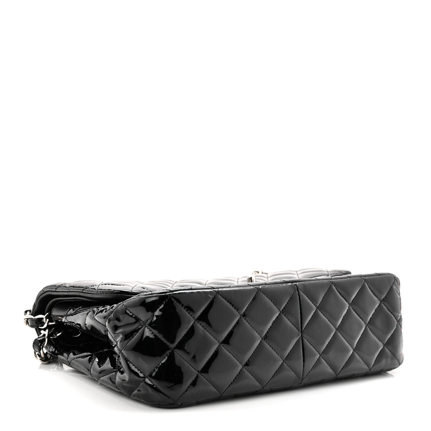 Chanel Patent Quilted Jumbo Double Flap Black 4 of 11