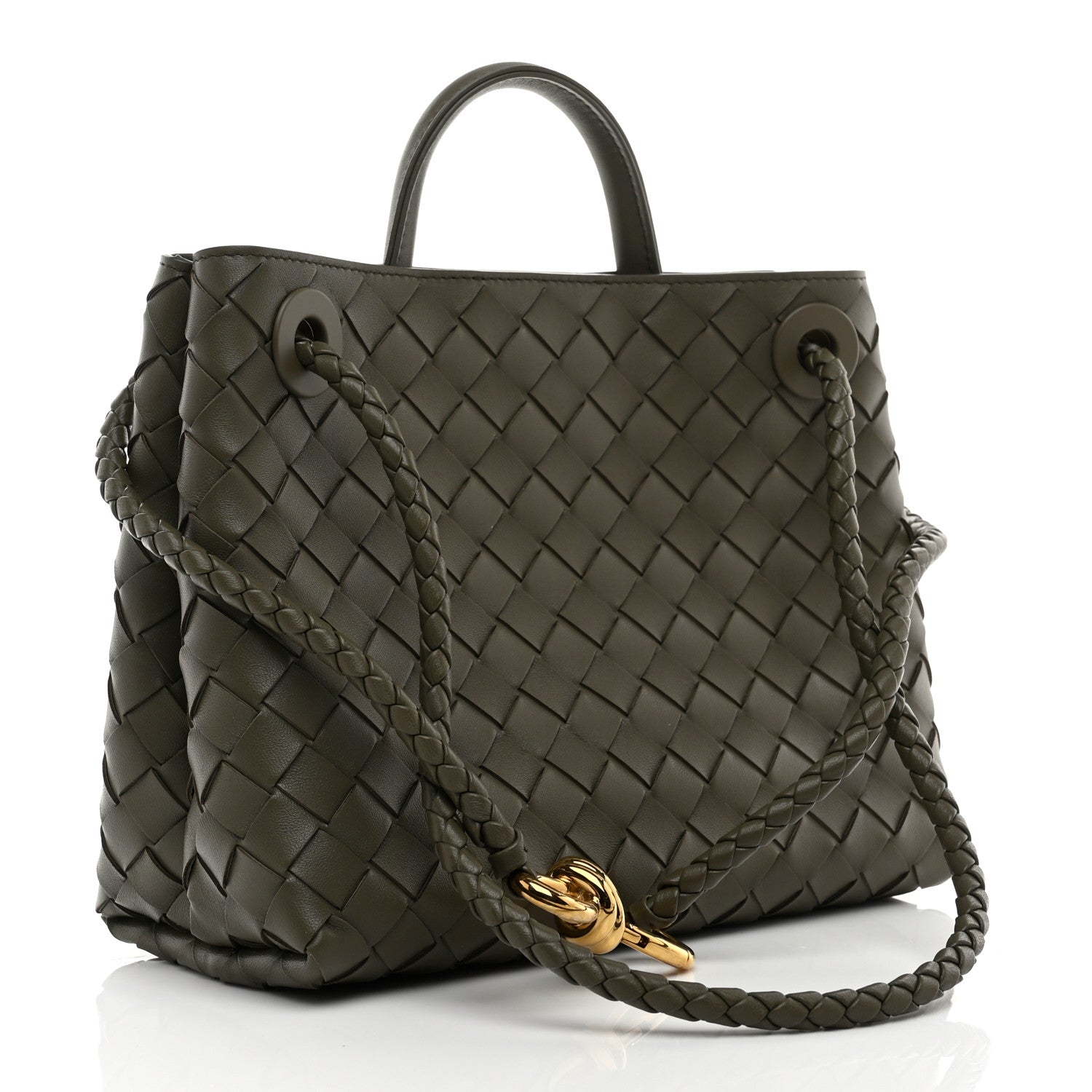 Bottega Veneta Nappa Intrecciato Small Andiamo Shoulder Bag Cypress 3 of 10