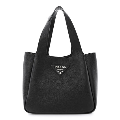 Prada Vitello Daino Soft Medium Dynamique Tote Black 1 of 10