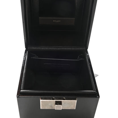Saint Laurent Patent Jerry Cube Box Clutch Black 5 of 7