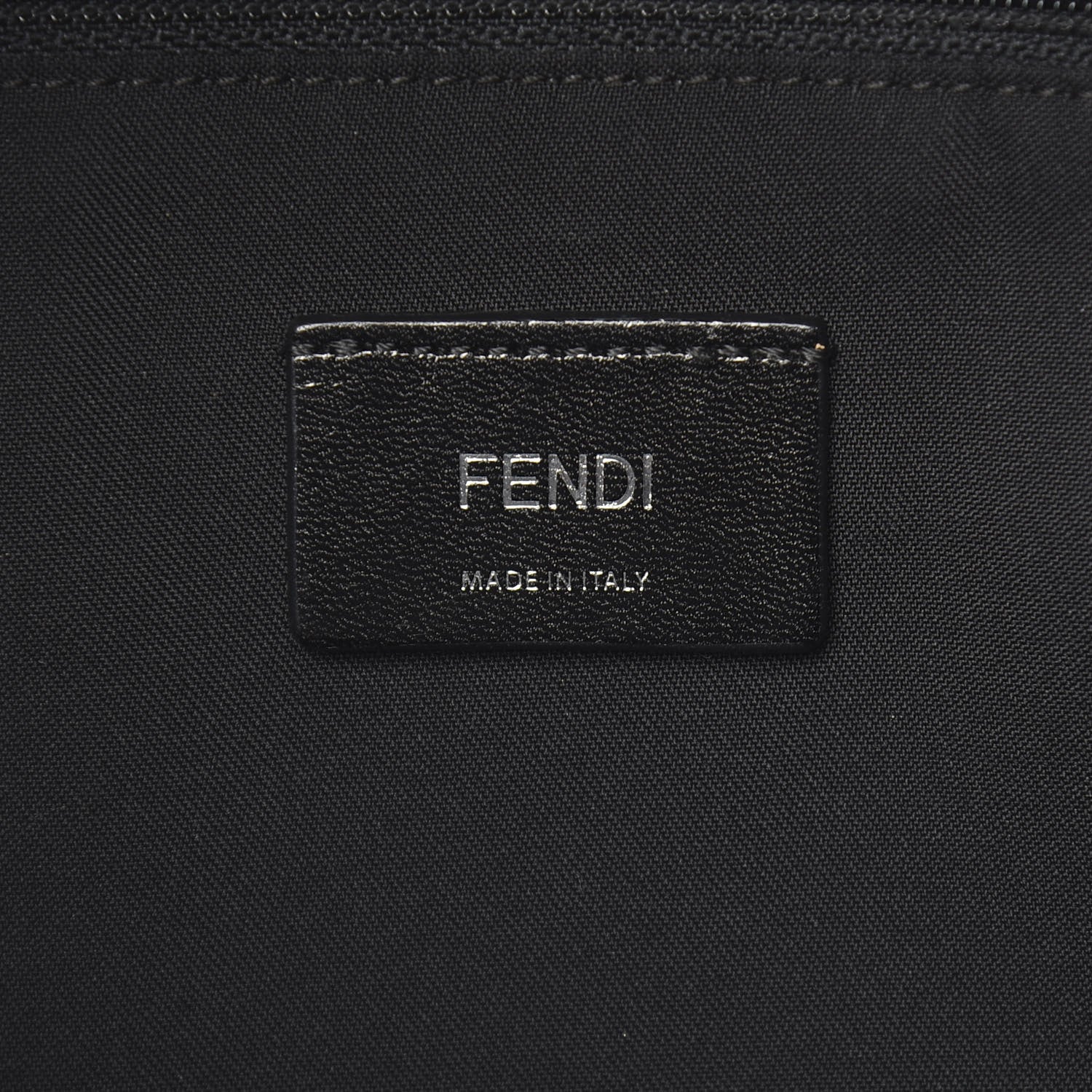 Fendi Nylon Vitello Elite Monster Eyes Rounded Backpack Black Yellow 6 of 9