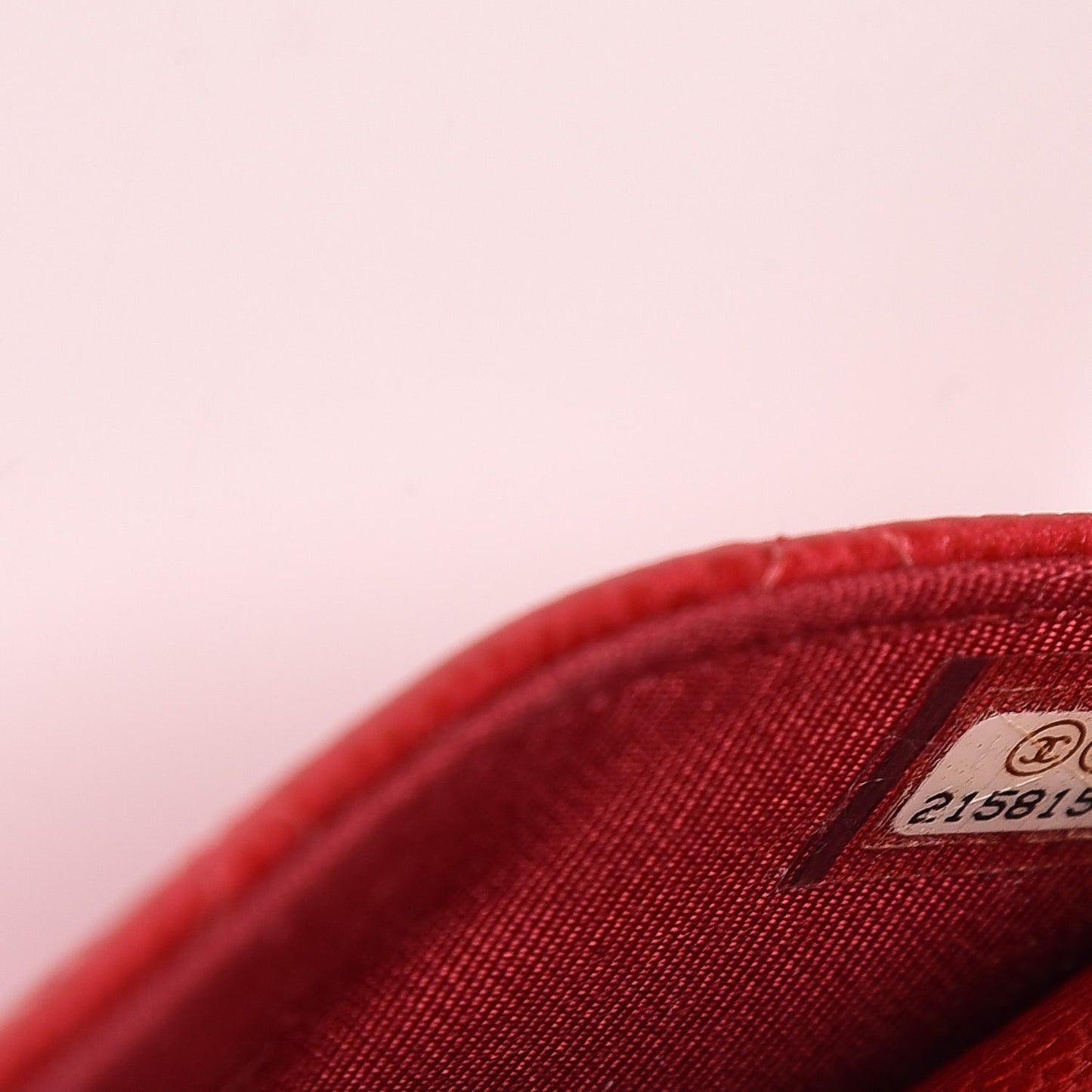 Caviar Quilted Wallet on Chain WOC Red