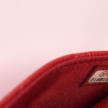 Chanel Caviar Quilted Wallet on Chain WOC Red 8 of 9