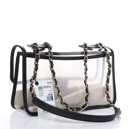 Chanel Lambskin PVC Medium Coco Sand Flap Black 3 of 10