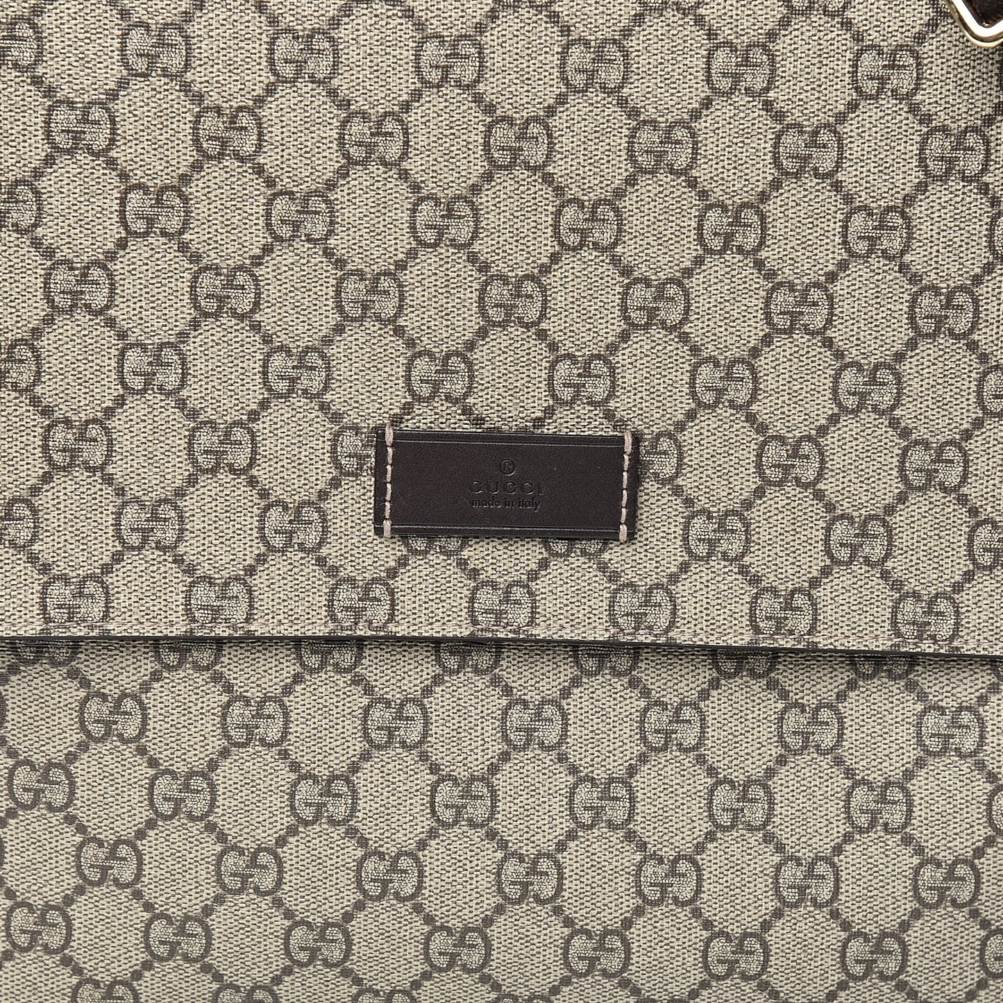GG Plus Monogram Messenger Diaper Bag Dark Brown