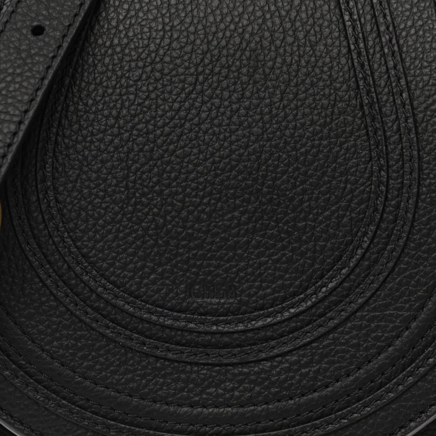 Calfskin Mini Marcie Round Crossbody Bag Black