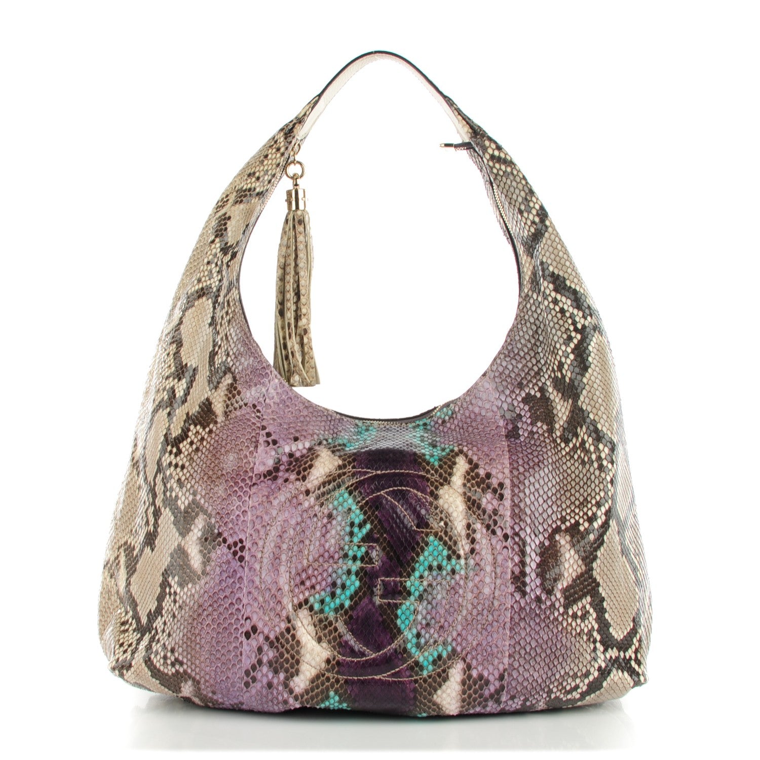 Gucci Python Large Soho Hobo Grape Multicolor 1 of 7