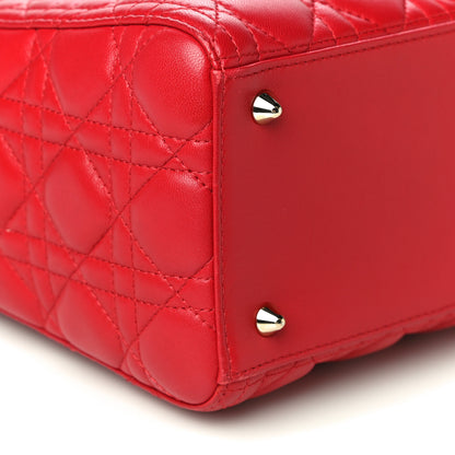 Christian Dior Lambskin Cannage Medium Lady Dior Red 5 of 11