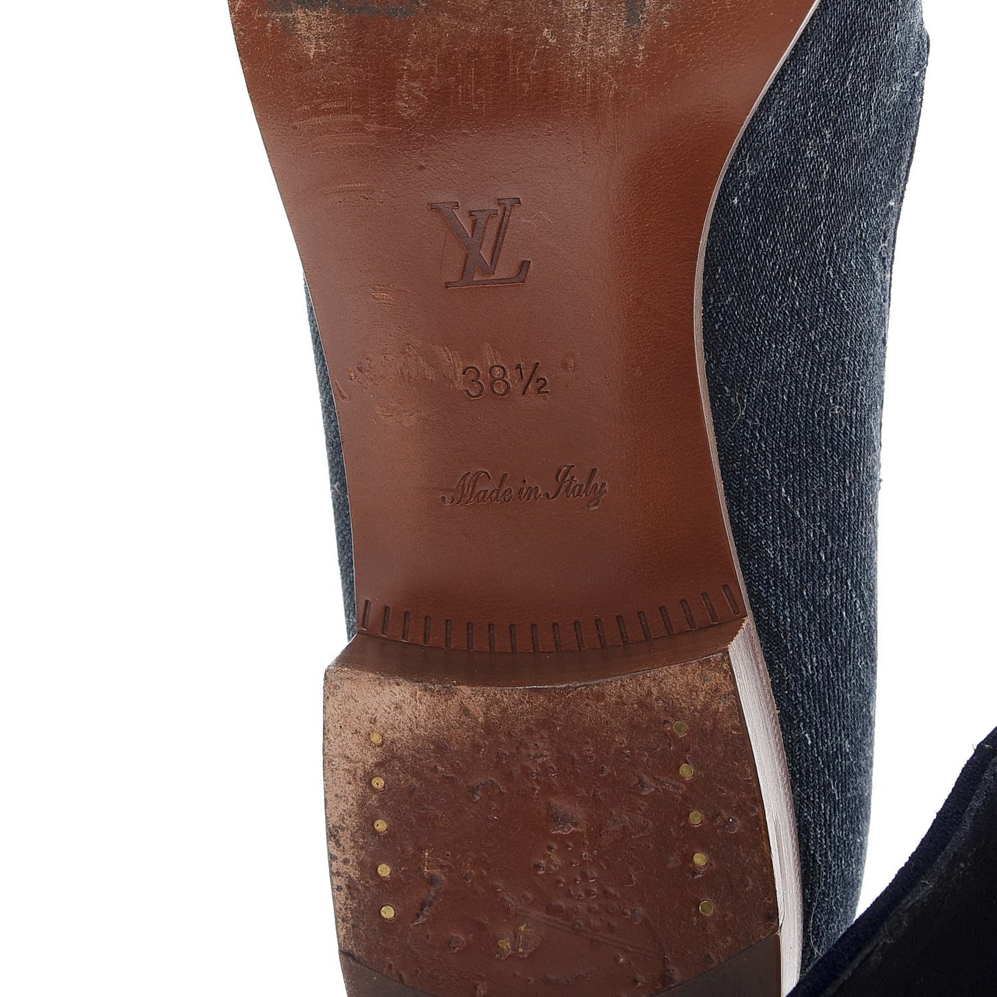 Denim Tassel Loafers 38.5 Navy