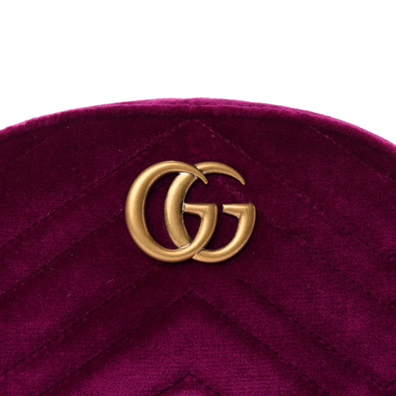 Gucci Velvet Matelasse GG Marmont Belt Bag 85 34 Fuchsia Violet Cyclamen 11 of 11
