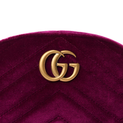 Gucci Velvet Matelasse GG Marmont Belt Bag 85 34 Fuchsia Violet Cyclamen 11 of 11