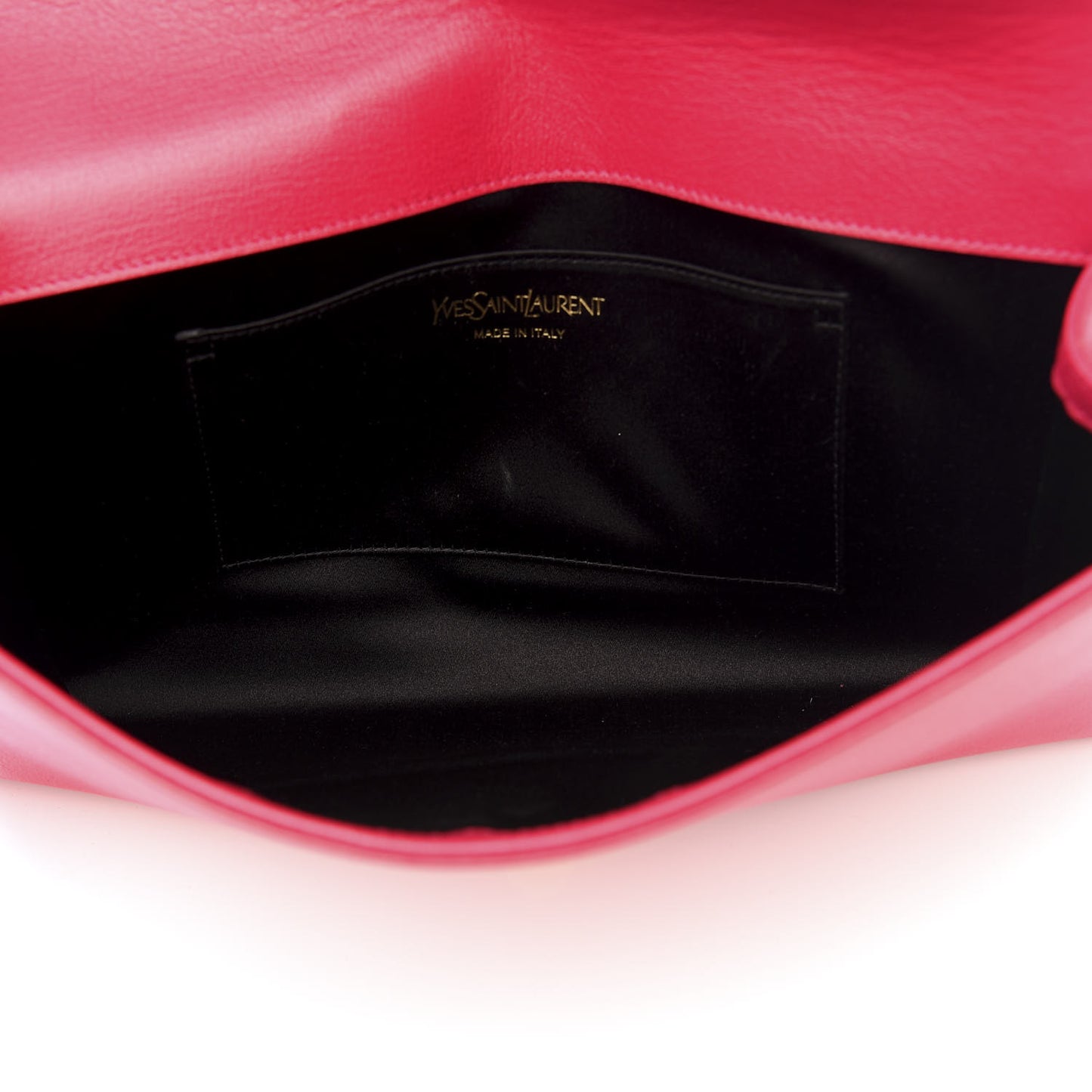 Goatskin Monogram Large Belle De Jour Clutch Lipstick Fuchsia