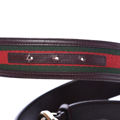 Gucci Calfskin Web Interlocking G Belt 90 36 Dark Brown 5 of 6