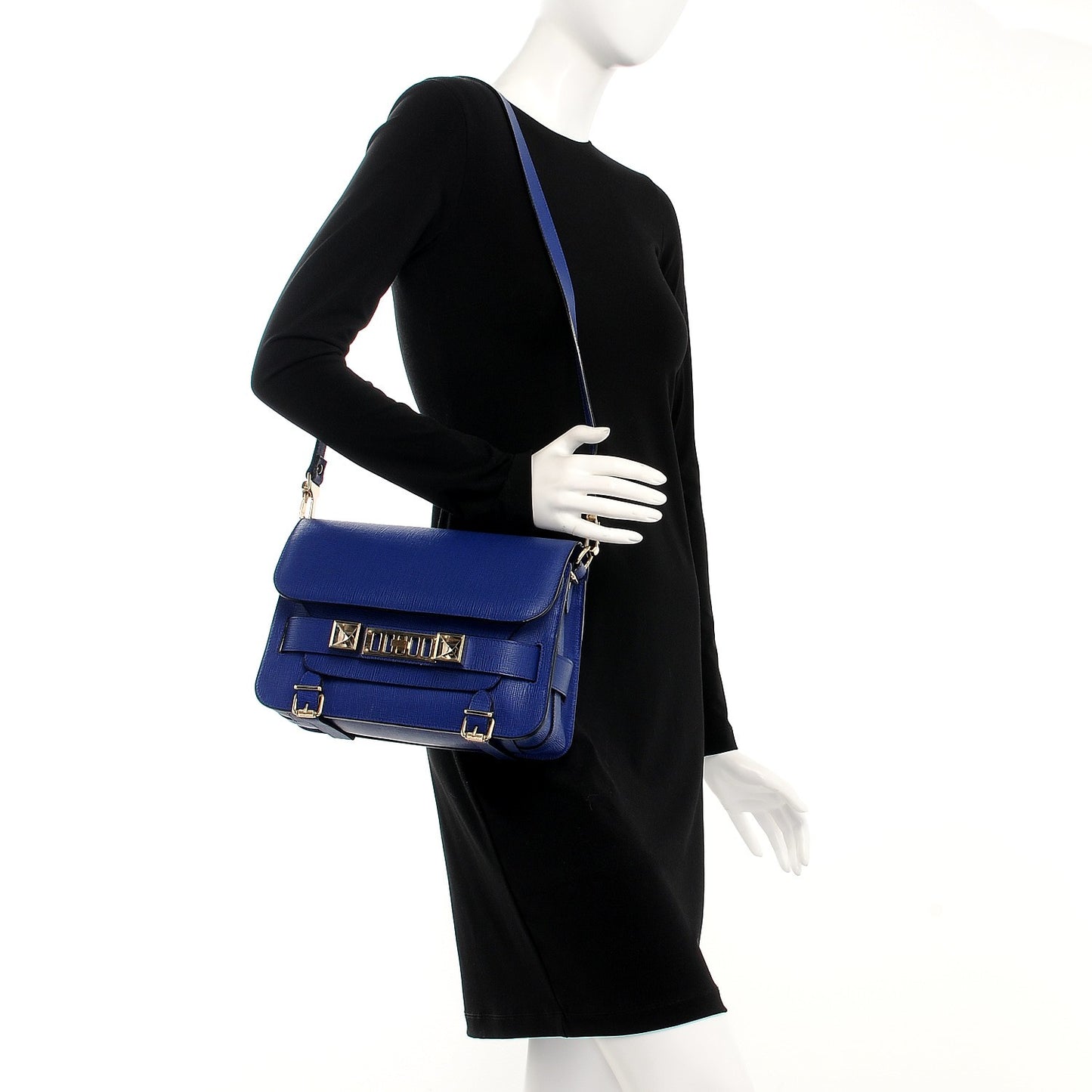 Linosa Calfskin PS11 Classic Shoulder Bag Ultramarine