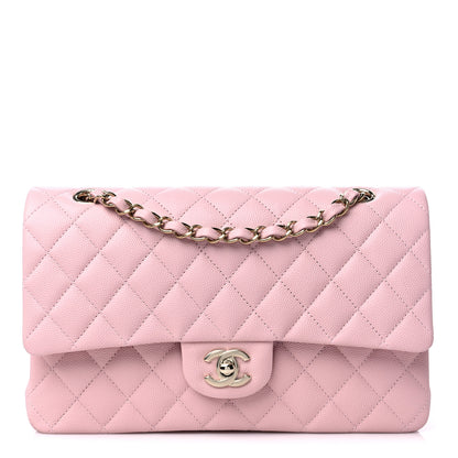 Chanel Caviar Quilted Medium Double Flap Light Pink 1 of 10