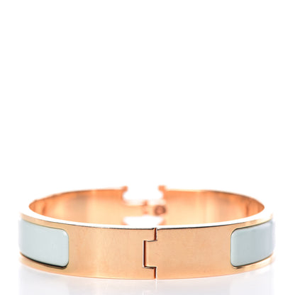 Hermes Enamel Narrow Clic Clac H Bracelet PM Bleu Glacier 3 of 6