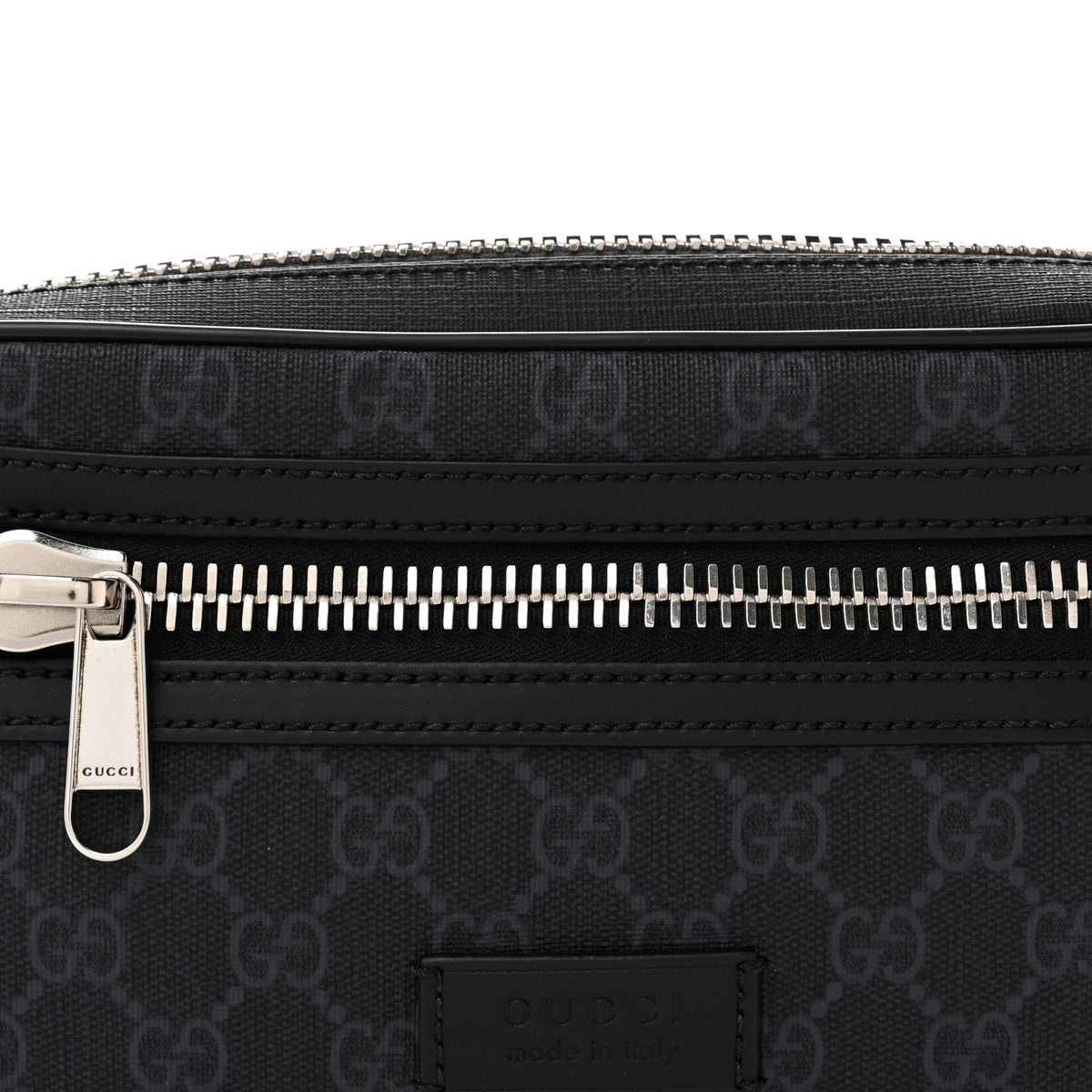 Gucci Soft GG Supreme Monogram Web Belt Bag Black Grey 8 of 10